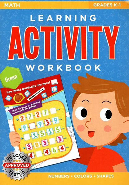 Learning Activity Workbook ( Set of 2 Workbooks Language Arts + Math - Grades K 1