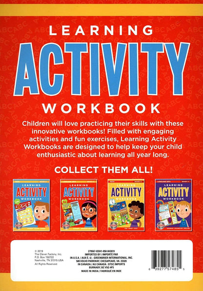 Learning Activity Workbook ( Set of 2 Workbooks Language Arts + Math - Grades K 1