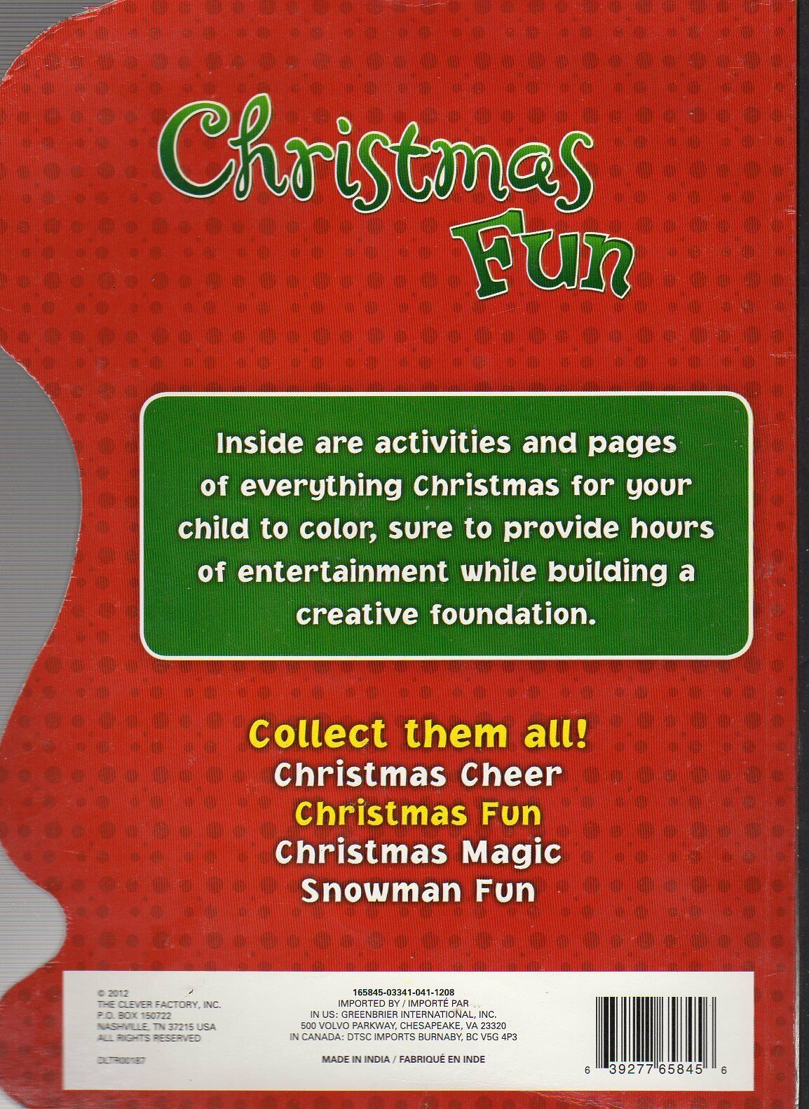 Christmas Fun - Coloring and Activity Book