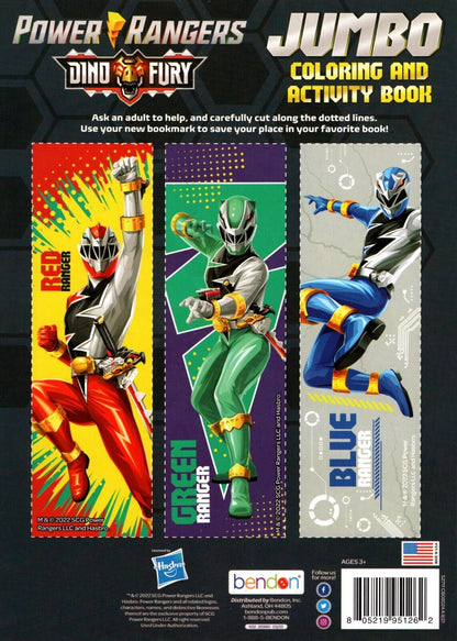 Power Rangers - Dino Fury - Jumbo Coloring & Activity Book Book 80 pages + Stickers