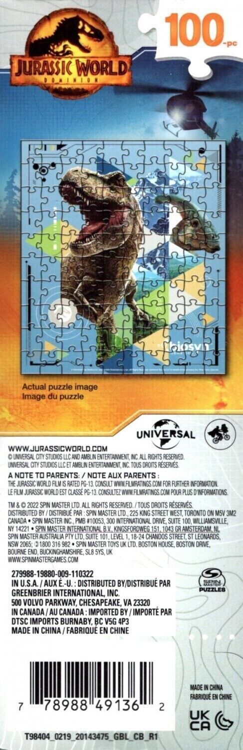 Universal Studios Jurassic World - 100 Piece Jigsaw Puzzle (Set of 3)