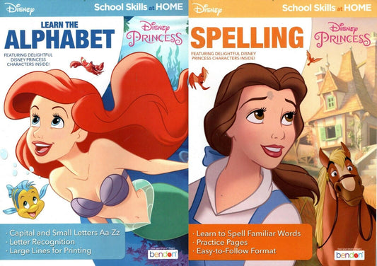 Educational Workbooks - Disney Princess - Spelling; Learn the Alphabet Workbook