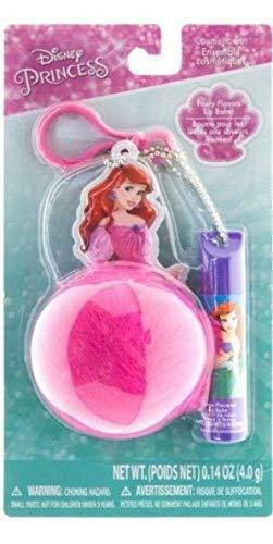 Townley Disney Princess Ariel Lip Balm & Fluffy Keychain Set