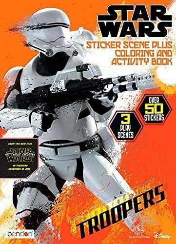 Star Wars Coloring & Activity Book w/ Sticker Scenes - 2 Pack