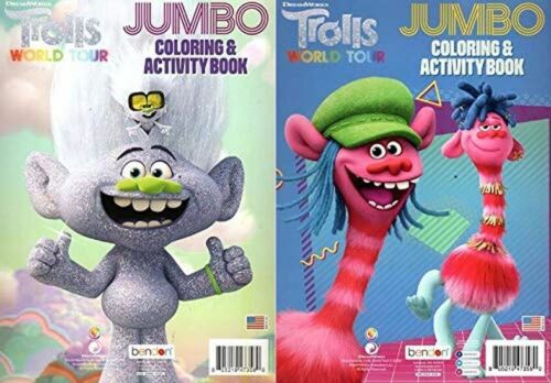 DreamWorks - Jumbo Coloring & Activity Book - Trolls World Tour - Set of 2