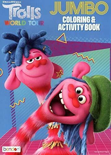 DreamWorks - Jumbo Coloring & Activity Book - Trolls World Tour - Set of 2