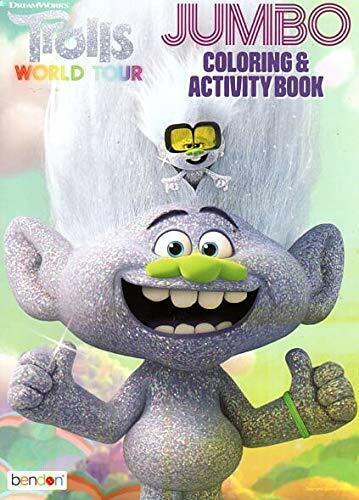 DreamWorks - Jumbo Coloring & Activity Book - Trolls World Tour - Set of 2