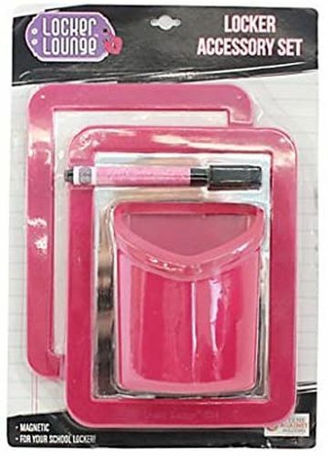 4 Piece Locker Accessory Set (PINK)