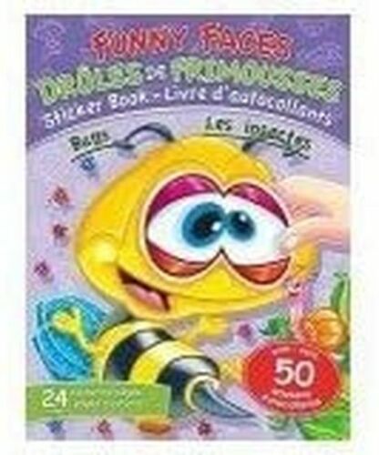 Beaver Books Funny Faces Bugs Sticker & Coloring Book with 50 Stickers