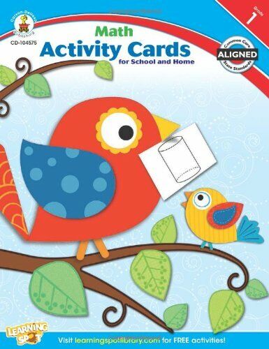 Math Activity Cards for School and Home, Grade 1 Paperback Book