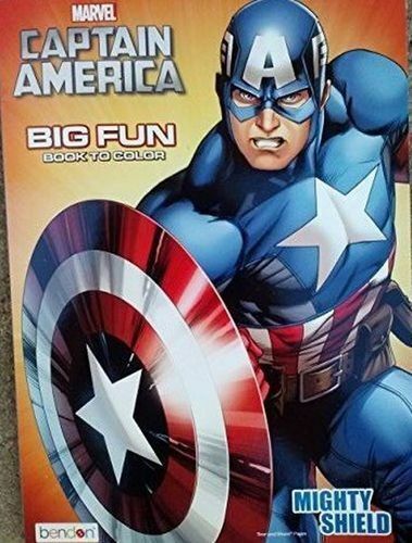 Marvel Captain America Big Fun Book to Color - (Set of 2)