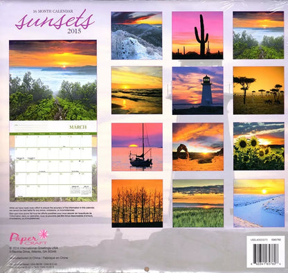 Sansets - 2015 16 Month Calendar