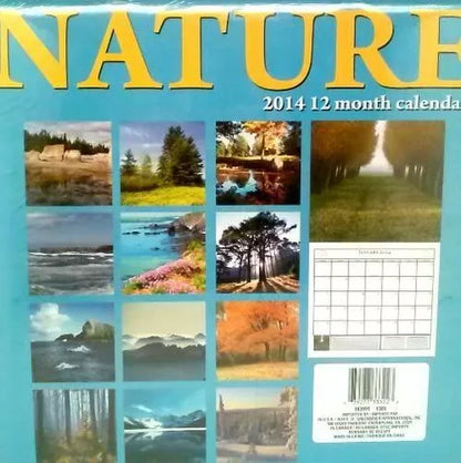 2014 Nature 12 Month Wall Calendar+Sunsets 12 Moth Calendar with Mini Calendar