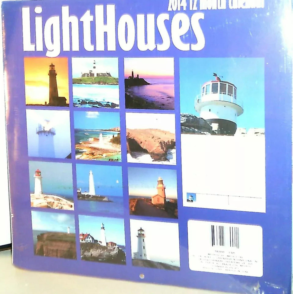 2014 12 Month Wall Calendar - Lighthouses