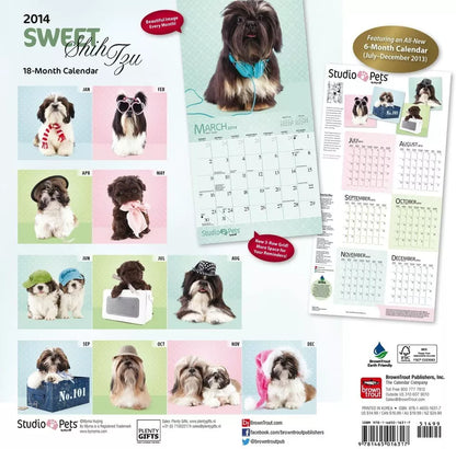 Sweet Shih Tzu by Myrna 2014 Wall Calendar