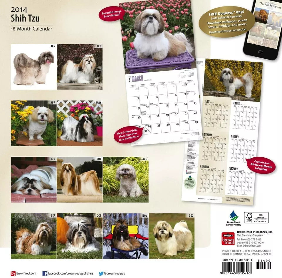 Collies 2014 Wall Calendar