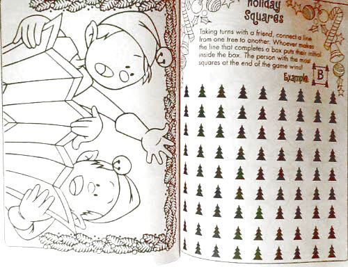 Giant Holiday Christmas Coloring & Activity Book: Elf & Train on Cover 160 Pages