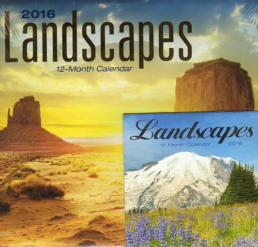 Landscapes - 2016-12 Month Wall Calendar Plus Mini Calendar