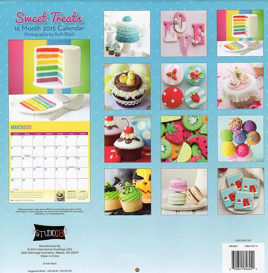 Sweet Treats - 2015 16 Month Wall Calendar