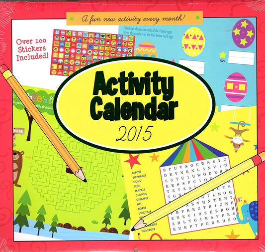 Activity Calendar - 2015 Wall Calendar with Stickers