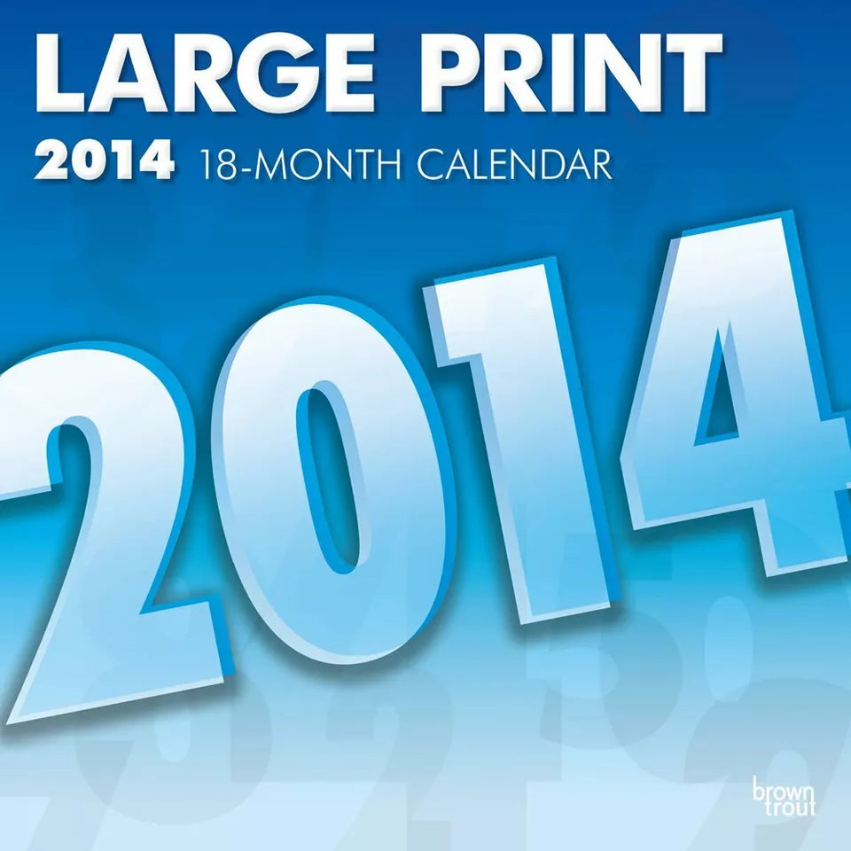 Large Print 2014 Calendar: 18-month (Multilingual Edition)