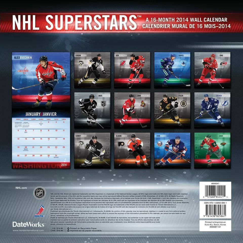 Nhl Superstars 2014 Calendar