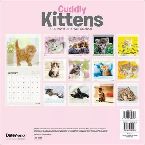 Cuddly Kittens 2014 Wall Calendar