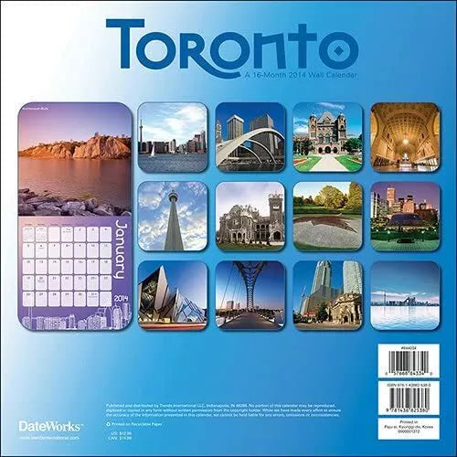 Toronto 2014 Wall Calendar