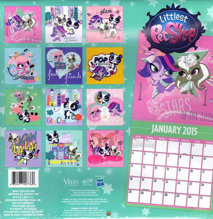 Littlest Pet Shop - 2015 12 Month Wall Calendar