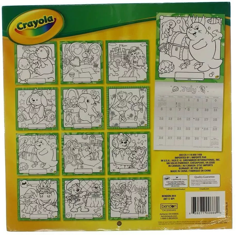 Children's 2015 10"x10" Square Wall Calendar (Assorted, Styles Vary)