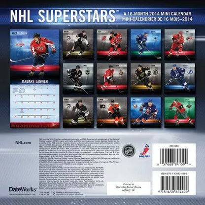 NHL Superstars 2014 Small Wall Calendar