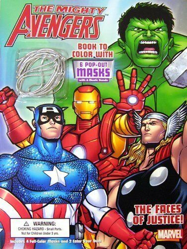 The Mighty Avengers Book to Color with 6 Pop-out Masks Book