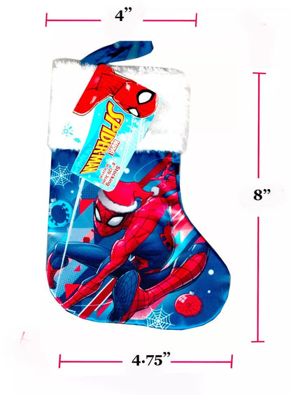 Spider-Man & L.O.L - (Mini Size) 8" Printed Satin Christmas Stocking Plush Cuff