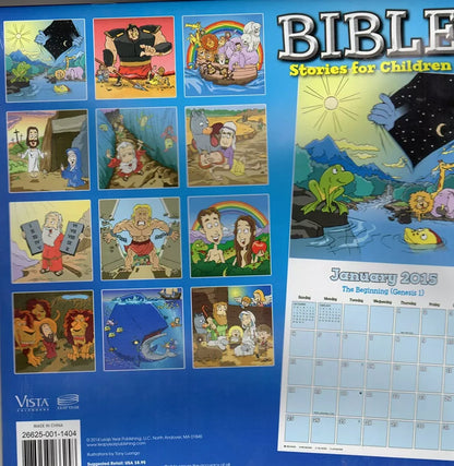 Bible - Stories for Children - 2015 16 Month Wall Calendar 10x10