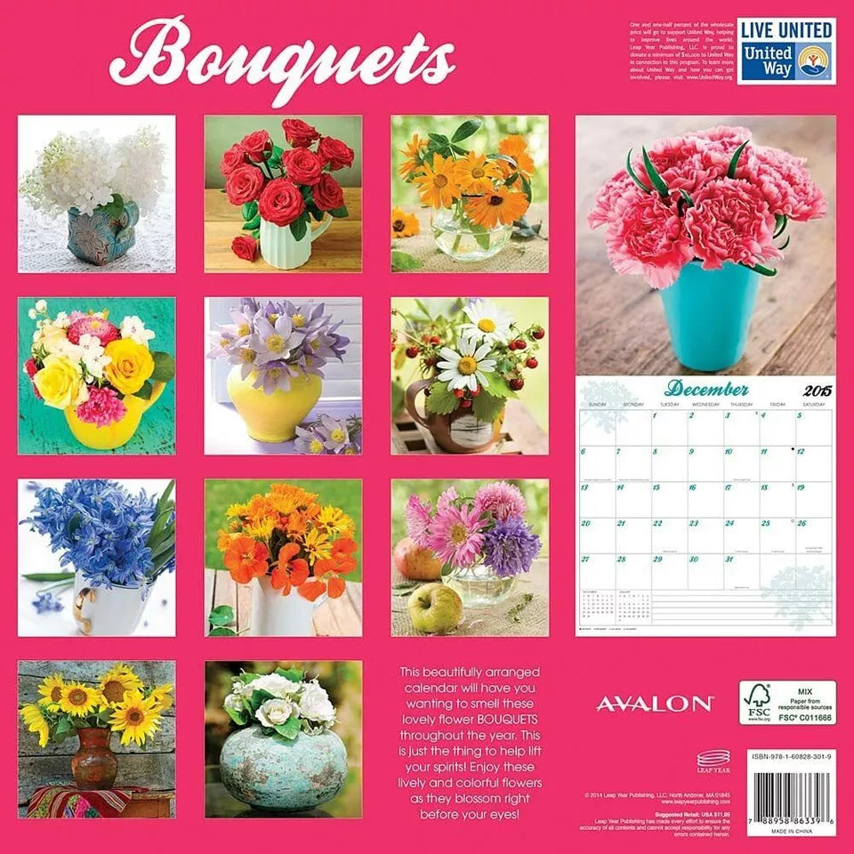 2015 Bouquets Wall Calendar Leap Year Publishing LLC