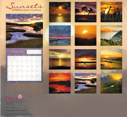 2014 Sunsets Wall Calendar