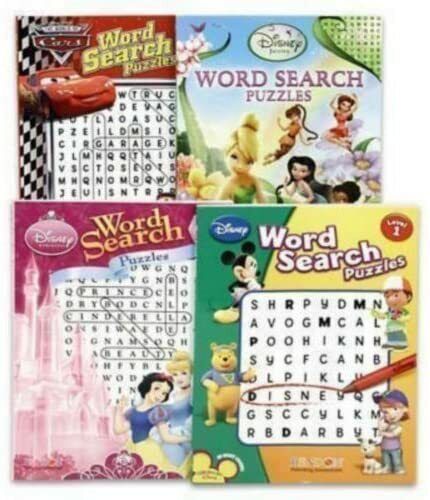 Disney World Search Puzzles and Coloring Book - (Set of 4) Assorted