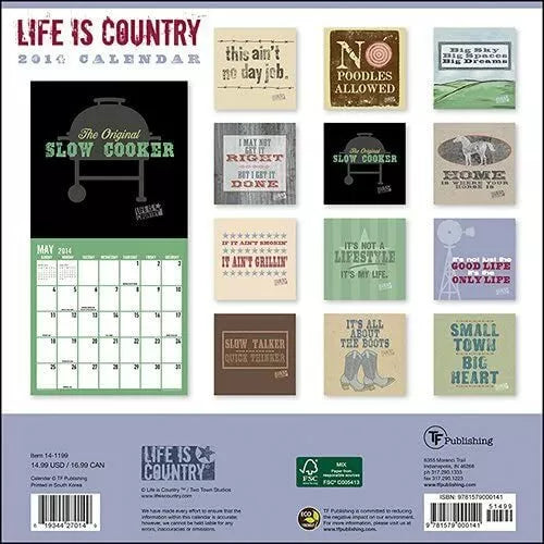 Life is Country 2014 Wall Calendar