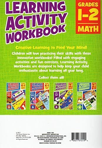 Set of 2 Workbooks Learning Activity Workbook - Language Arts + Math - Grade 1-2