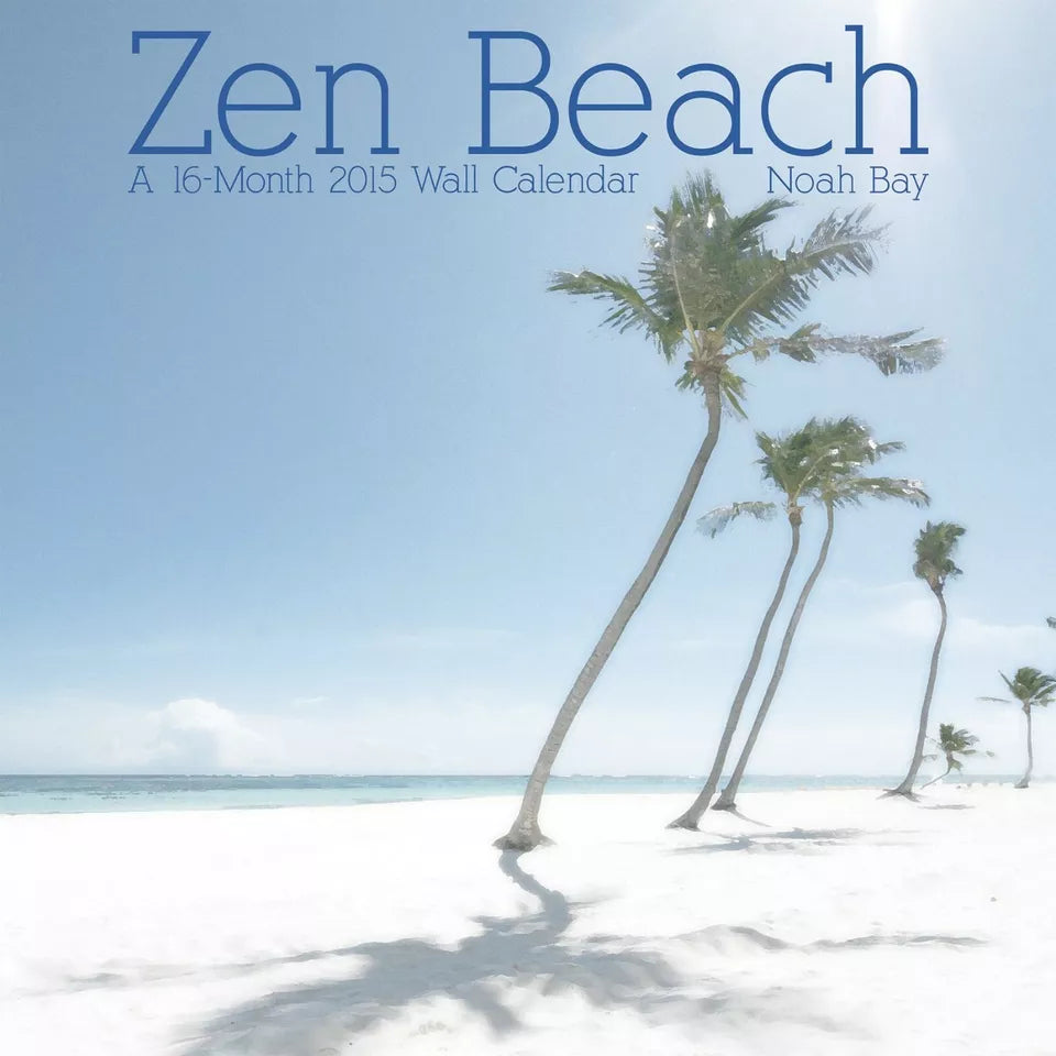 Zen Beach - Noah Bay 2015 Linen Paper Wall Calendar