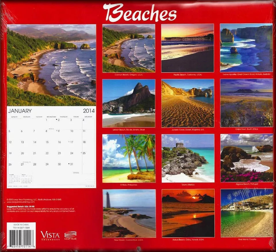 Beaches 2014 Wall Calendar