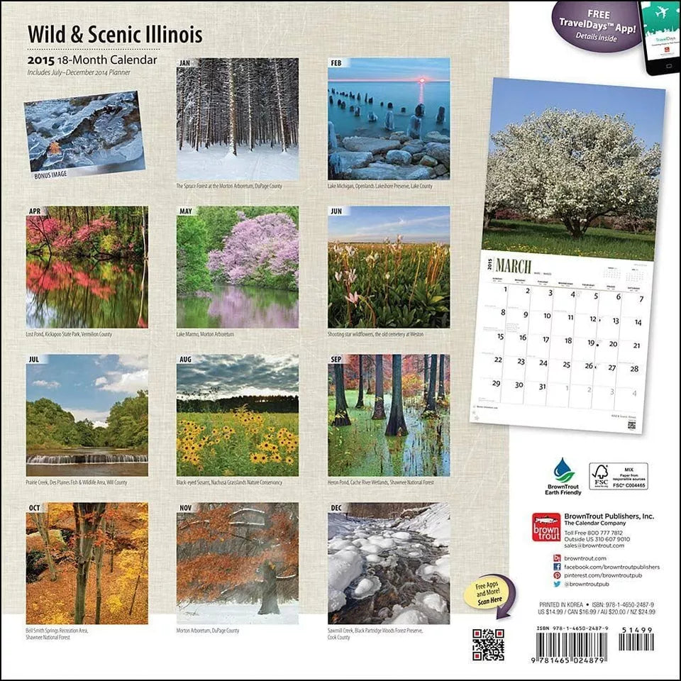 Wild & Scenic Illinois 2015 Wall Calendar