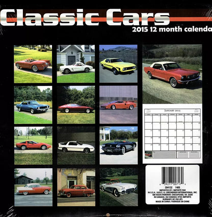 Classic Cars - 2015 12 Month Wall Calendar