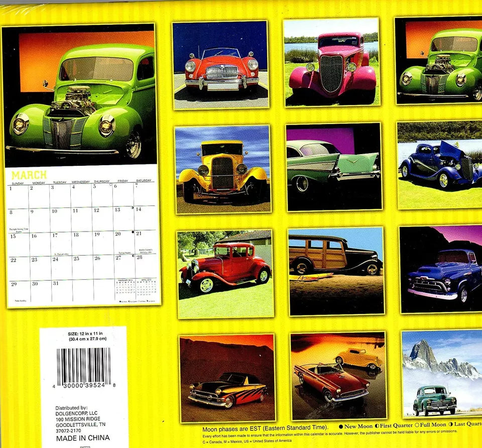 Classic Cars - 2015 16 Month Wall Calendar - 12x11