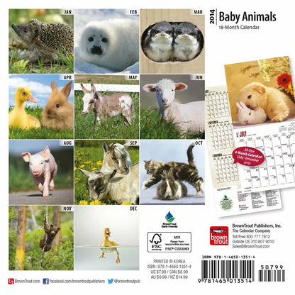 Baby Animals 2014 Calendar