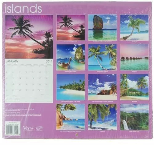 2014 Islands 16 Month Wall Calendar