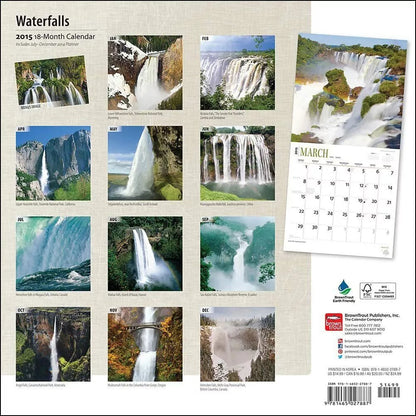 Waterfalls 2015 Wall Calendar