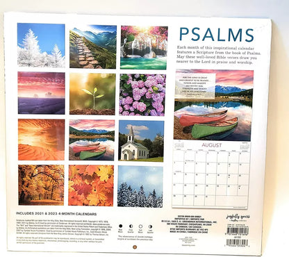 2022 Book of Psalms Wall Calendar - Features 12 Inspirational