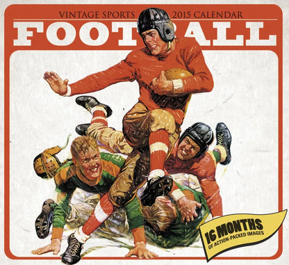 Vintage Sports - Football Wall Calendar (2015)