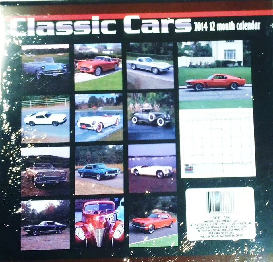 Classic Cars 2014 12 Month Calendar